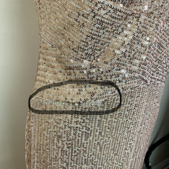 Ever Pretty Sequin Sleeveless Evening Long Festive Formal Gown Size 10 Gold - Picture 10 of 10